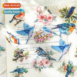 Birds birds sticker flowe vintage pack series PET Prey