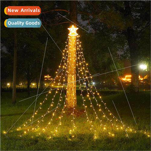 LED pentagram waterfall lights running lights meteor lights