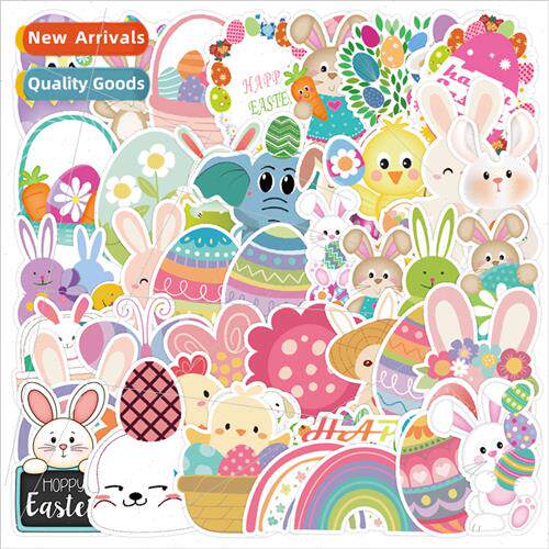 50 Cute Easter Bunny Doodle Stickers Cell Phone Mug Computer