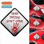 bloo INSIDE 767 car DEAB OPEN stickers DONT reflective