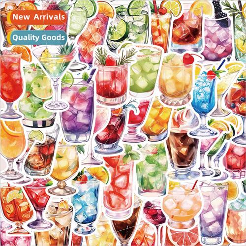50 ins  cocktail graffiti stickers decorative phone case wat