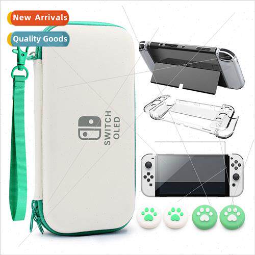 New SWITCH OLED Host Storage Bag Protective Case Tempered Fi