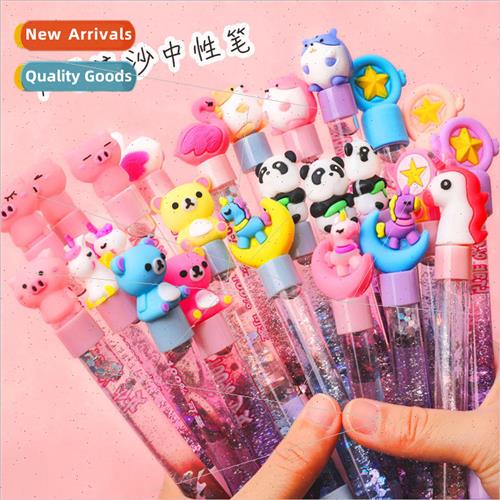 Cute Cartoon Quicksand Neutral Pen Teenage Girl Heart Into O