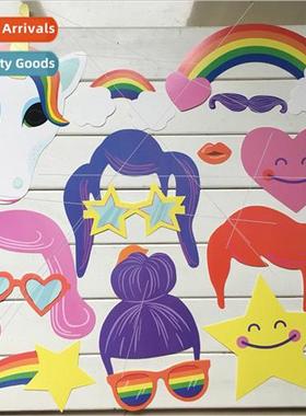 Unicorn Pony 17 Piece Photo Prop Set Unicorn Animated Rainbo