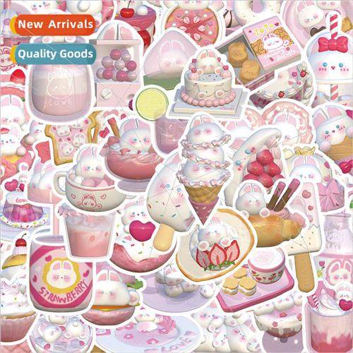 50 pieces of girl heart cute department pudding rabbit asure