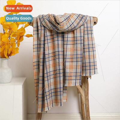New square thickened scarf cold warm faux cashmere scarf pla