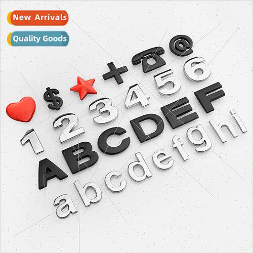 Car remodeling tail tag 26 letters of the alphabet digital s