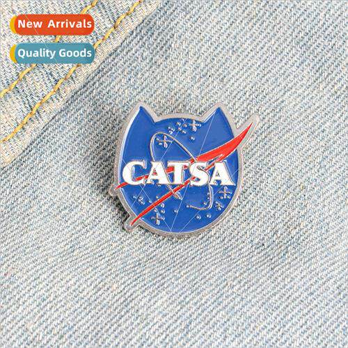 CATSA Cat Shape Enamel Alloy Brooch Creative Cartoon Cute Ba