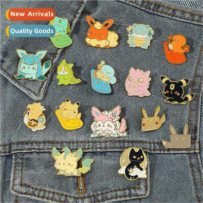 Japanese anime Pokémon ins Jenny Turtle Pikachu brooch meta