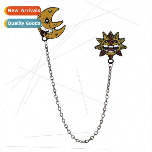 Jewelry Soul Eater Sun and Moon Brooch Personalized Cartoon