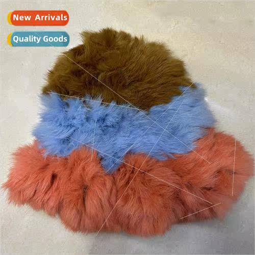 Rabbit hair knitted hat winter big head circumference plush