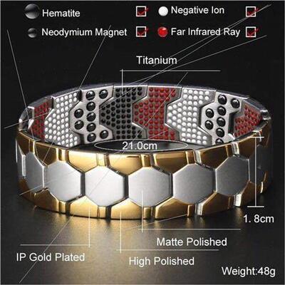 New removable mens bracelets jewelry hexagonal multi-point b