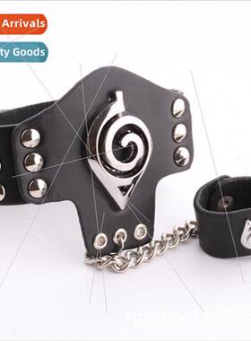 Anime Naruto Kakashi Kiba logo leather bracelet bracelet sur