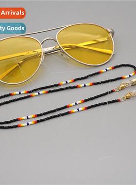 Multifunctional -slip eyeglasses chain mask rice bead chain