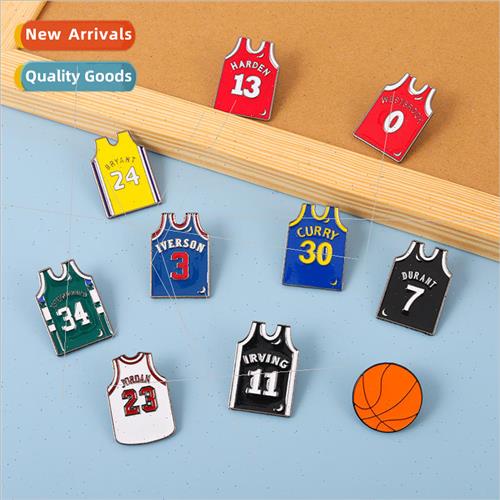 Cartoon Creative NBA Baller Basketball Jersey Pin Clothes Ba