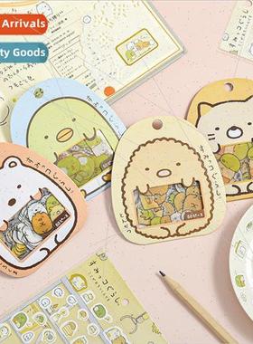 Cartoon cute creatures and paper stickers transparent pvc wa