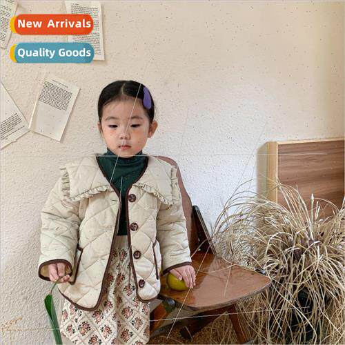 Korean childrens clothing 2022 new girls cotton jacket fall