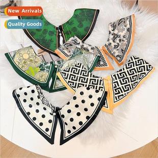small the neck scarf silk collar false fashion Korean