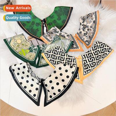 Korean  of the fashion false collar small silk scarf neck pr