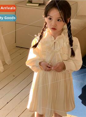 Childrens new spring and fall girls 适用eign 2024 long-sleev
