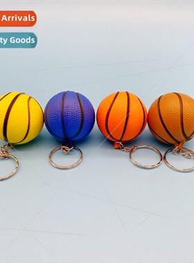 PU foam basketball keychain blue ball keychain sports ball j