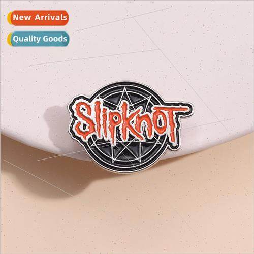 Creative English pin red letters metal badge personalized mu