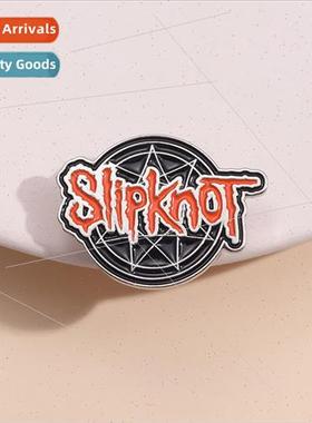 Creative English pin red letters metal badge personalized mu