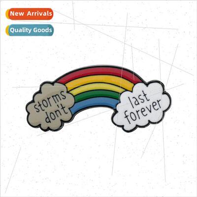 New creative rainbow brooch cute cartoon rainbow bridge clou