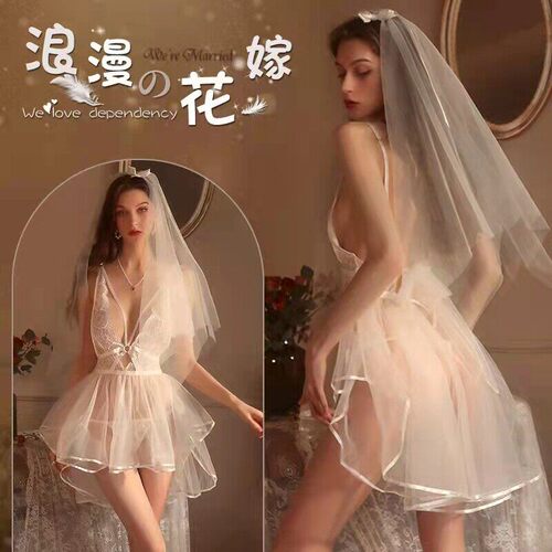 性感内衣女诱惑睡衣制服婚纱透明火辣情感趣味新娘套装纯欲情调