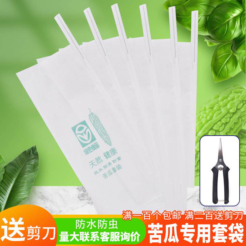 丝瓜黄瓜青瓜苦瓜套袋专用袋防虫袋子保护套纸袋防水瓜果蔬菜水果