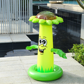 儿童户外戏水玩向日葵充气喷水花柱子夏季 庭院幼儿园草坪戏水设备