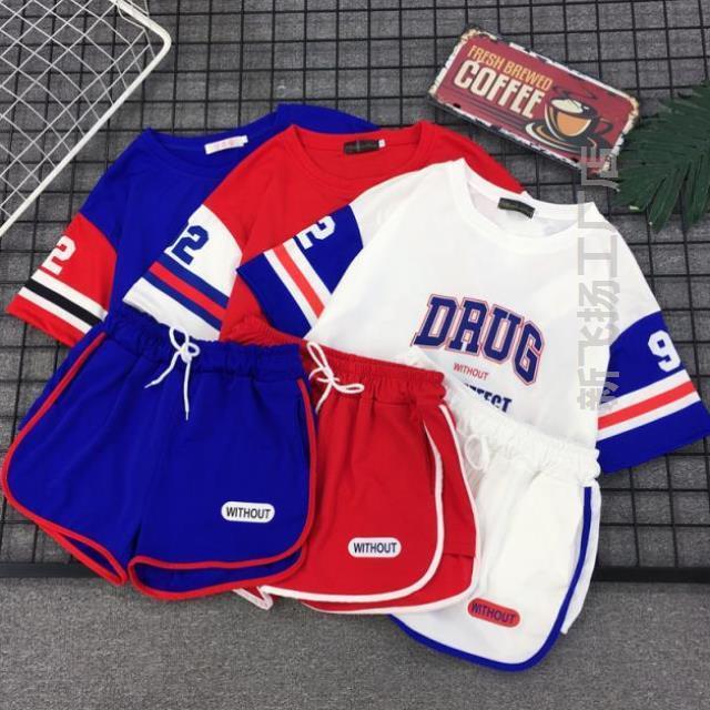 运动套装女夏宽松跑步少女运动服大码夏季时尚休闲洋气夏天短袖短|ruв категории Женская одежда, костюм/студенты школьную форму/обмундирования, досуг, спортивный костюм - от Buy2taobao.com для оказания профессиональной услуги покупки агента Taobao