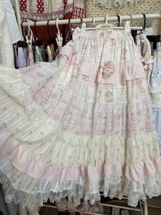 GFMin原创设计可爱小猫仙女蛋糕裙半身裙夏天甜美少女