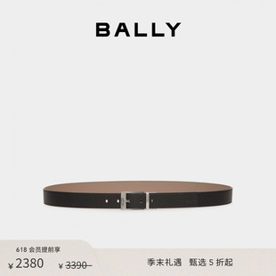 皮革腰带6307020 BALLY巴利24春夏方形针扣男士