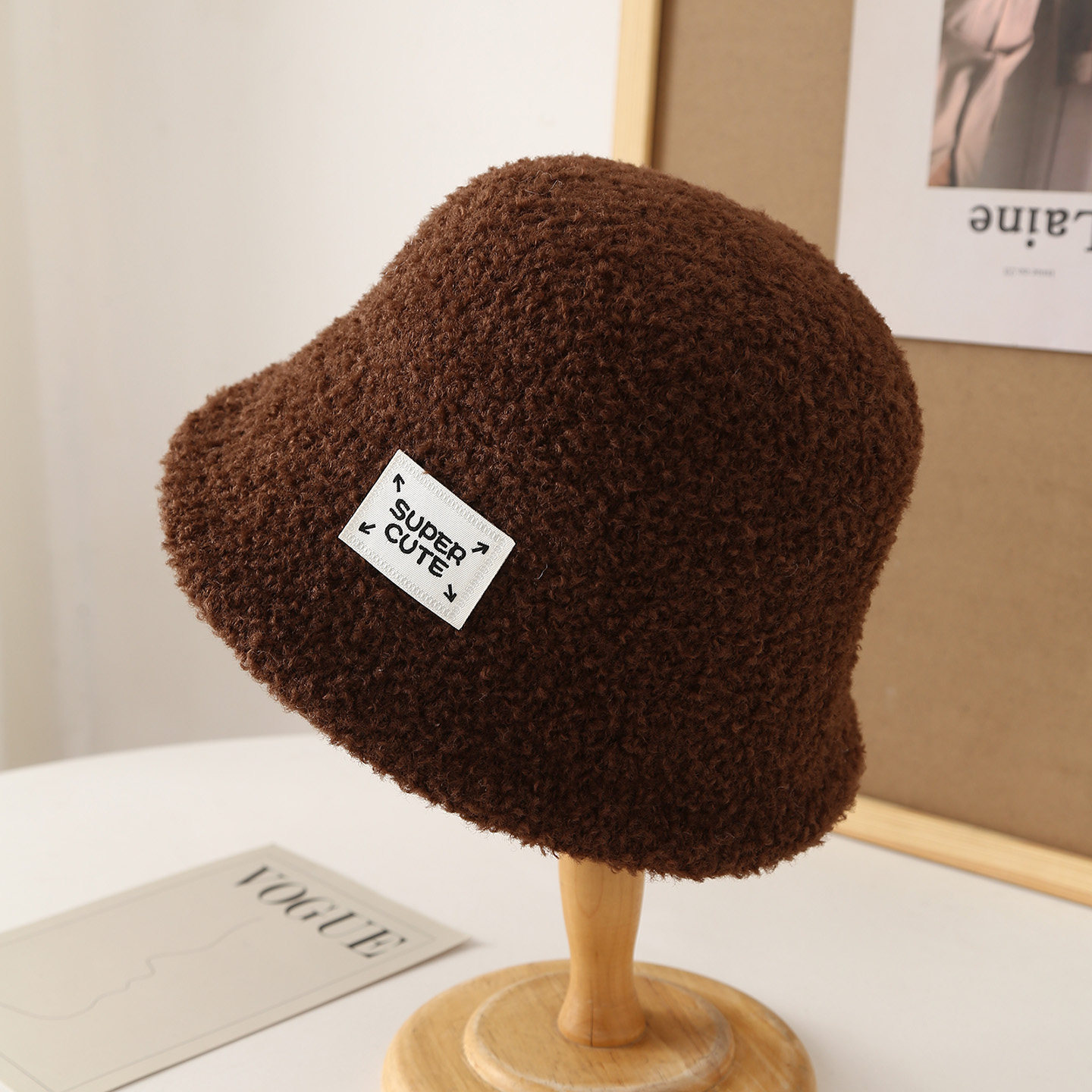 羊羔毛绒渔夫帽子女秋冬新款加厚保暖纯色简约百搭显脸小水桶盆帽,服饰配件/皮带/帽子/围巾,帽子,淘宝优惠券,粉丝福利购,淘宝优惠卷