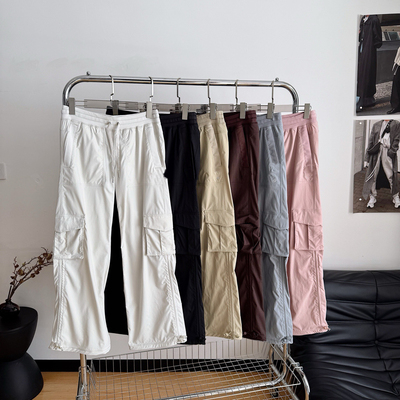 青岛外贸Dance Studio Relaxed-Fit MR直筒休闲口袋工装裤轻薄