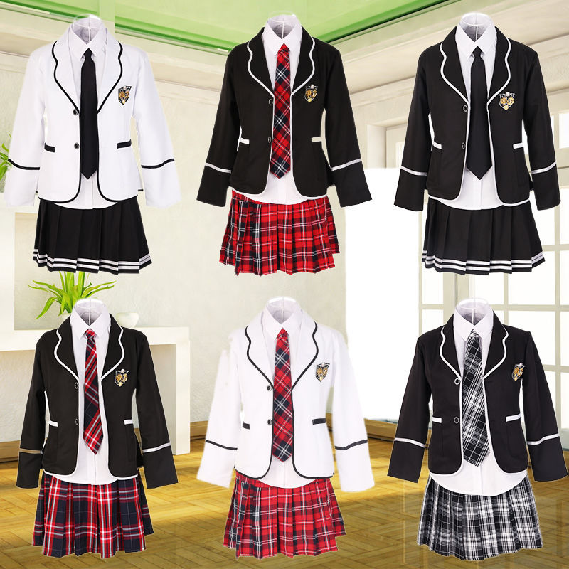 英伦风中学生校服套装学院风韩版高中生大学生班服定制女子jk新品