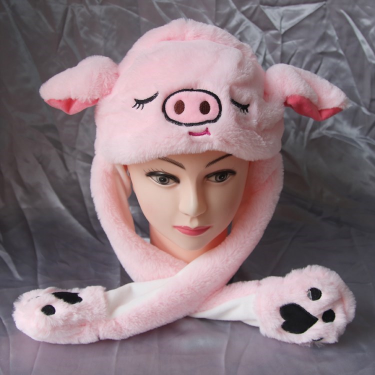 2018 new pattern(New Year&#39;s gift)LUCKY KING Ears gules Fu pig Hat Autumn and winterin the Accessories/Leather belt/Hat/Muffler , Hat  category - from Buy2taobao.com to provide professional Taobao agent buy service