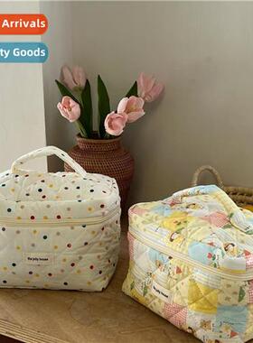 2023 small fresh cute cott cosmetic bag niche portable wash