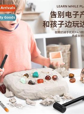 Large science teaching archaeology digging gemste toys ore d