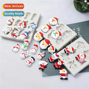 New Christmas Fdant Silice Moulds DIY Cake Baking Plaster Or