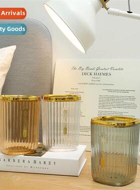 Desktop trash can household light luxury high-color pressure