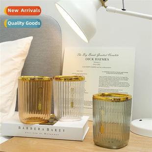 Desktop trash can household light luxury high-color pressure