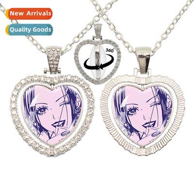 Japan Anime Nana 360 Degree Rotating Glass Heart Love Pendan
