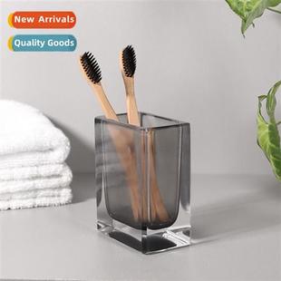cup water home bathroom mou Transparent toothbrush resin