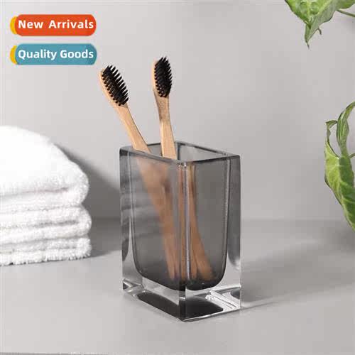 Transparent resin water cup home bathroom toothbrush cup mou