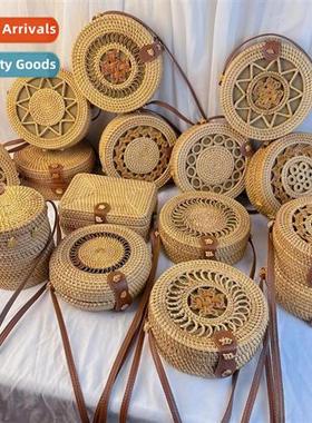 Rattan Bag ins Slanting Mini Bag Mori Basket Vintage Lerary