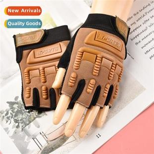 Kids riding gloves half finger anti-slip outdoor childrens g