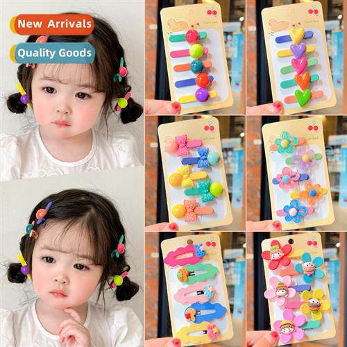 Girls cute side broken  clips ltle girl super cute flower  c