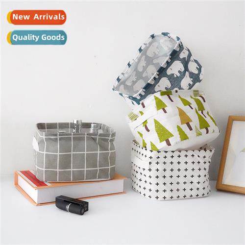 Scinavian style storage bag small fresh cott  linen storage